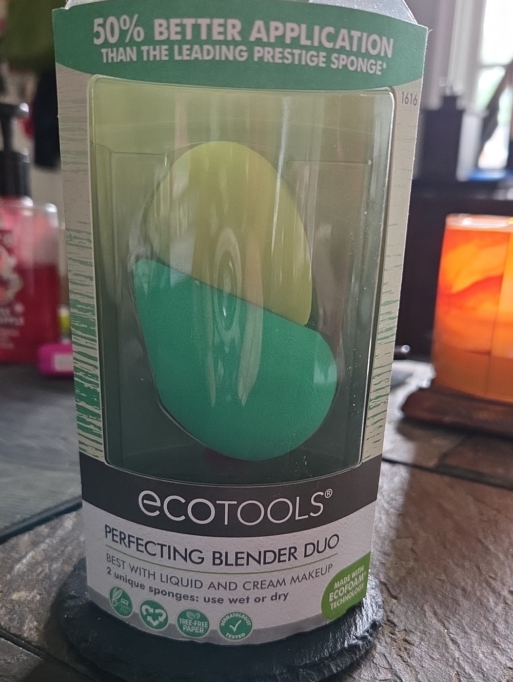 ecotools Perfecting Blender Duo - Green & Yellow Makeup Sponges